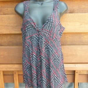 New York & Company Plaid Top